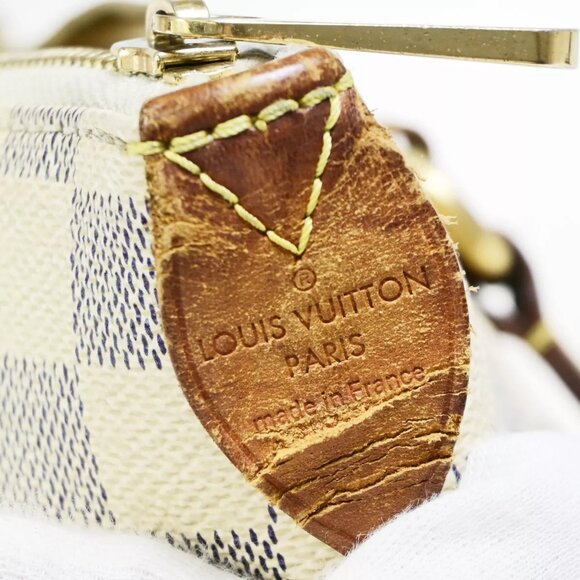 LOUIS VUITTON Totally PM Shoulder Bag Damier Azur Leather White - Picture 12 of 14